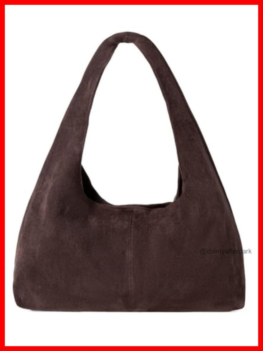 Suede Tote Bag Retro Crescent Shoulder Handbag Slouchy Underarm Purse Work